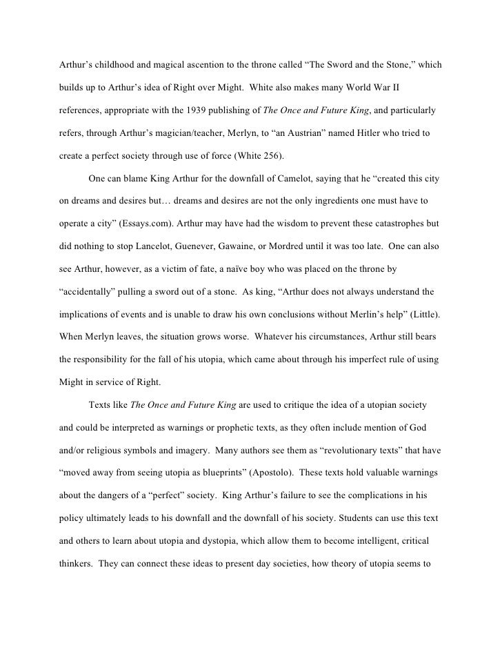 King arthur essay ideas