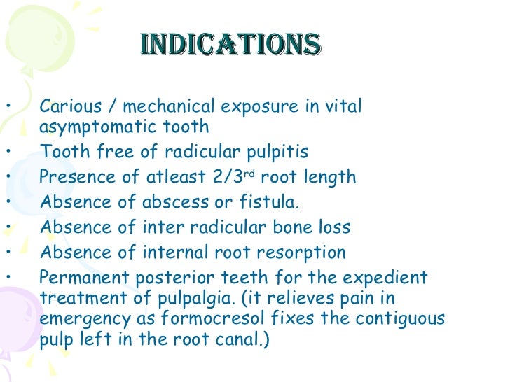 pulpotomy procedures in primary dentition