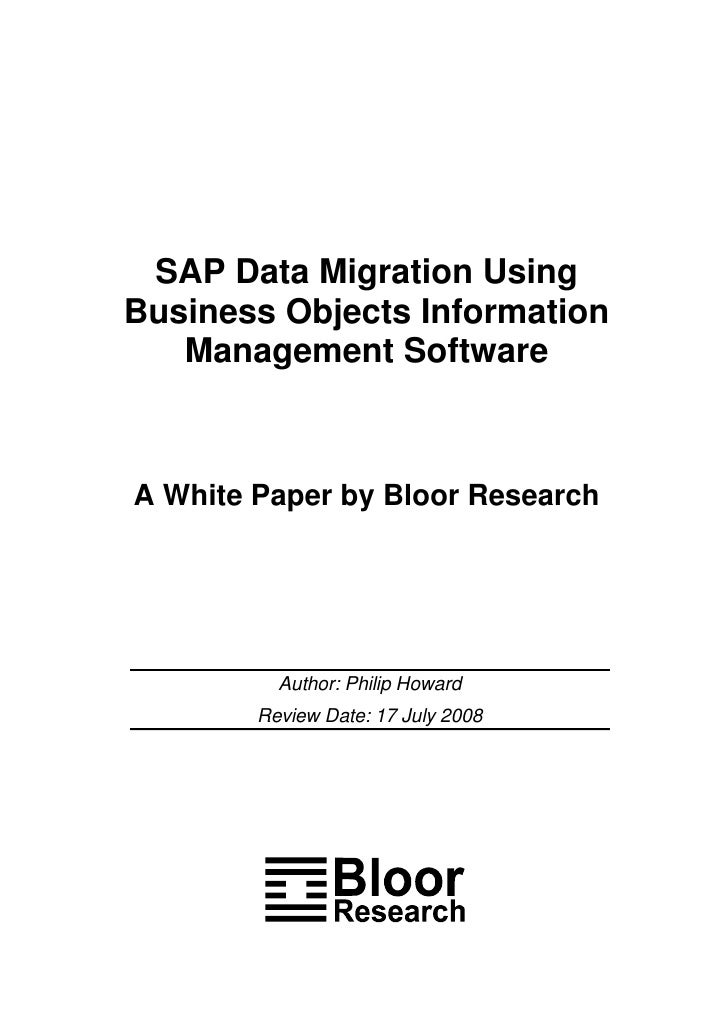 data migration a white paper by bloor research data migration a white paper by bloor research