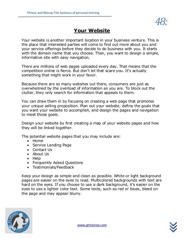 fitness business plan sample