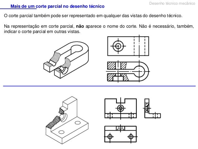 DESENHO TÉCNICO CORTE PARCIAL
