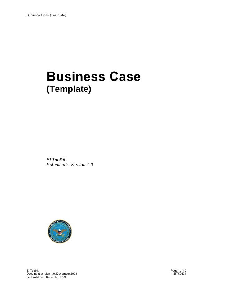business case template ppt