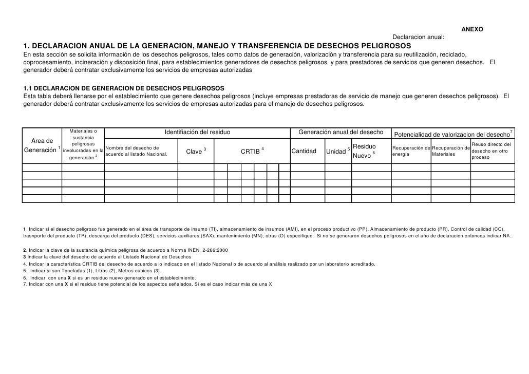 Procedimientos para el Registro de generadores de desechos peligrosos…