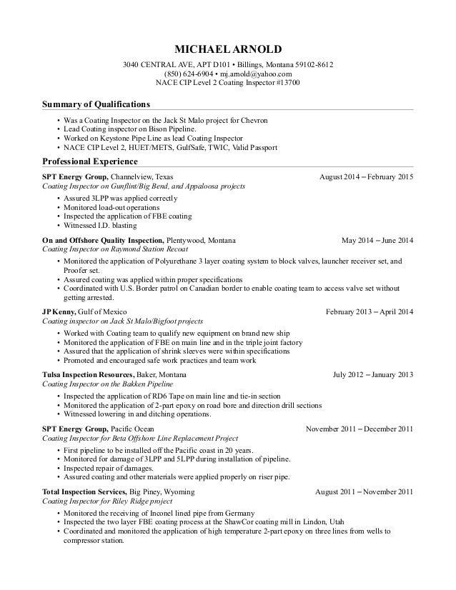 resume quality inspector qc resume format click here to