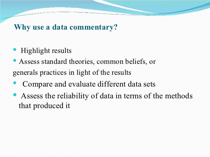 Data commentary essay sample