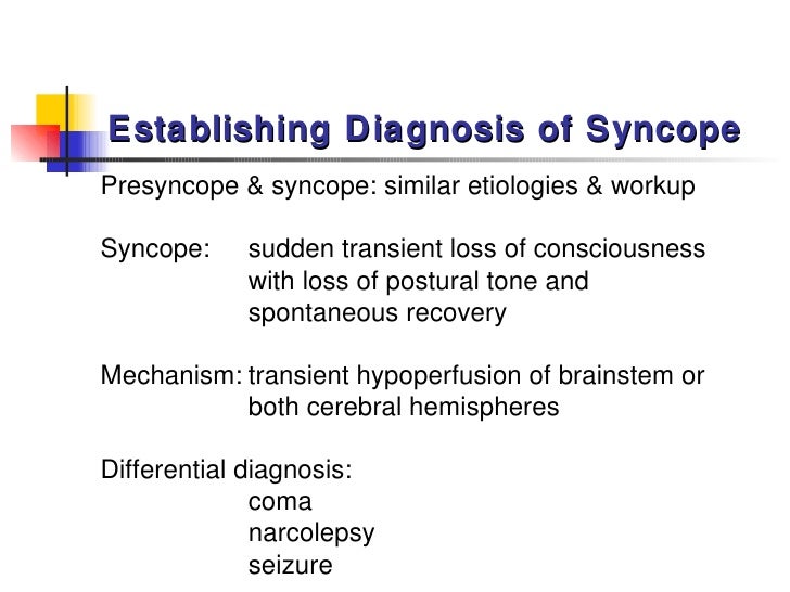 cataplexy vs syncope