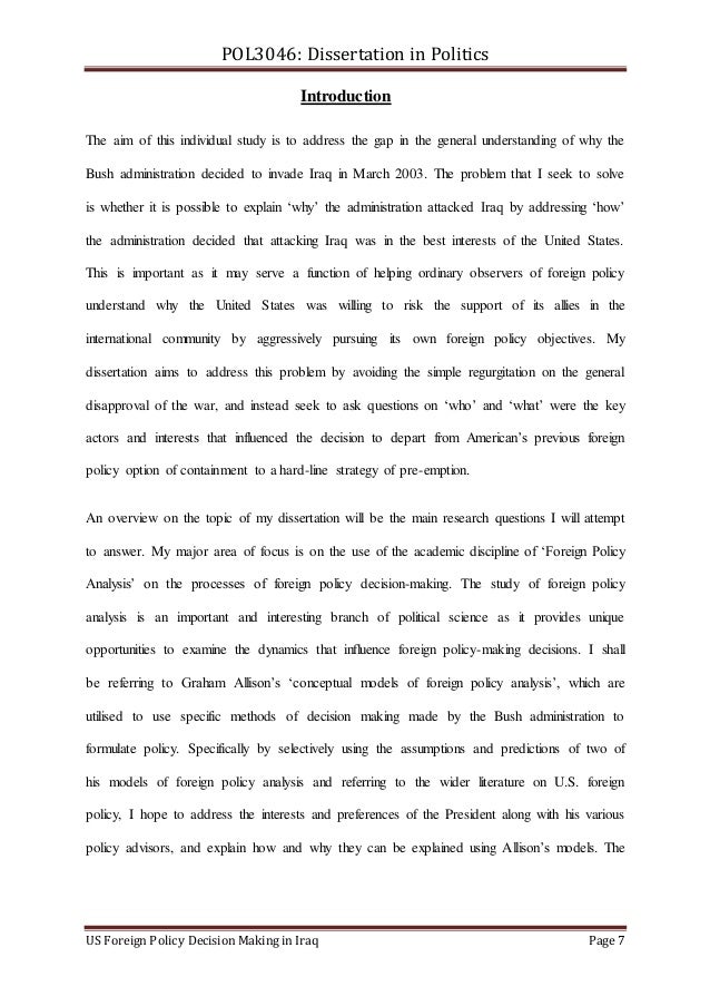 Foreign policy essay intro