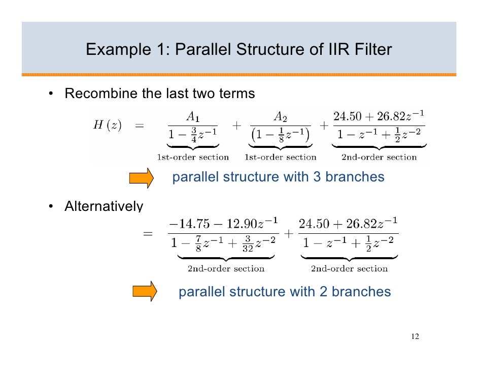 Implementation of Digital Filters