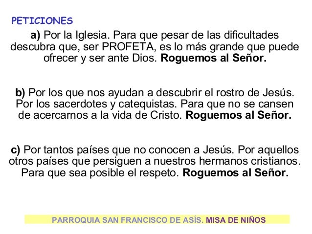 Misa con niños. IV Domingo TO . 3 Febrero