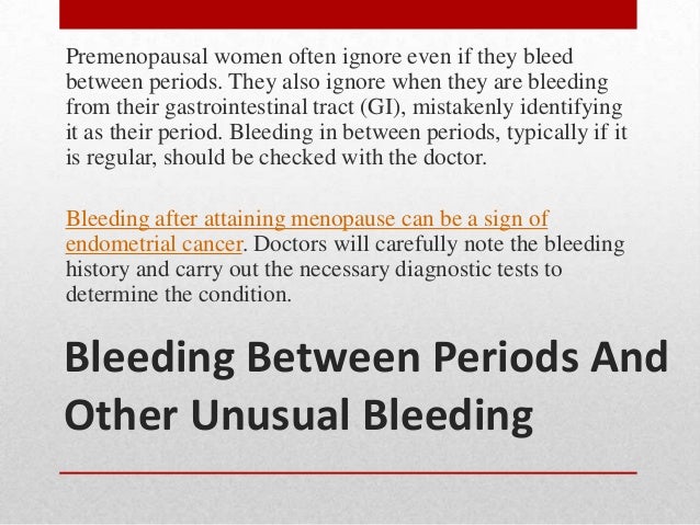 in between period bleeding