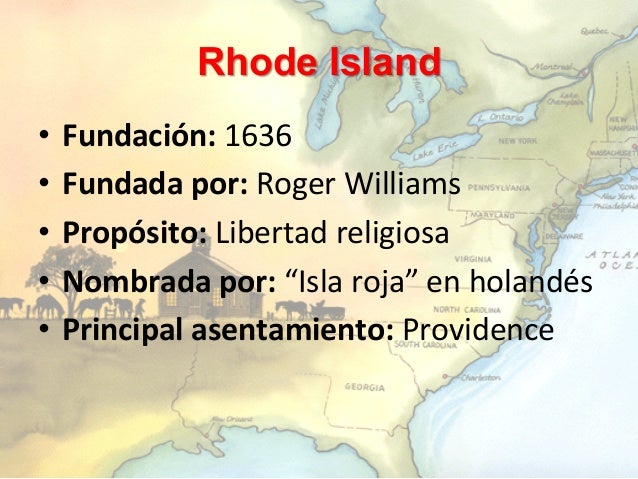 Las trece colonias inglesas de Norteamérica