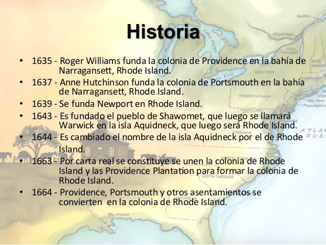 Las trece colonias inglesas de Norteamérica