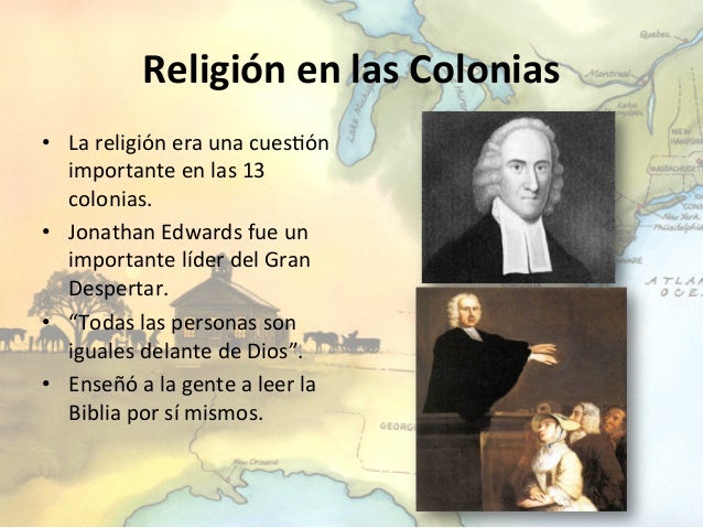 Las trece colonias inglesas de Norteamérica