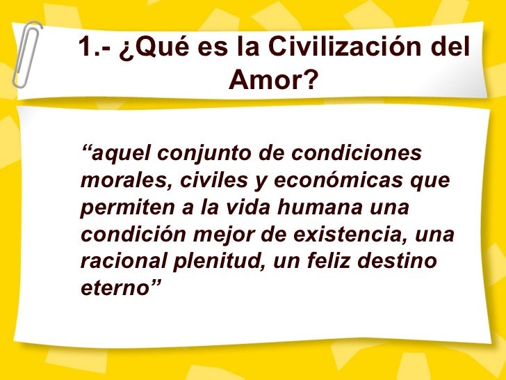 Resultado de imagen para civilización del amor