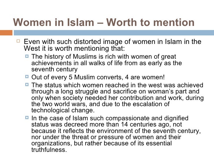 Essay on importance of women in islam