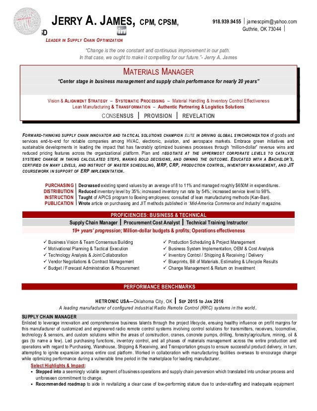 supply chain resumes