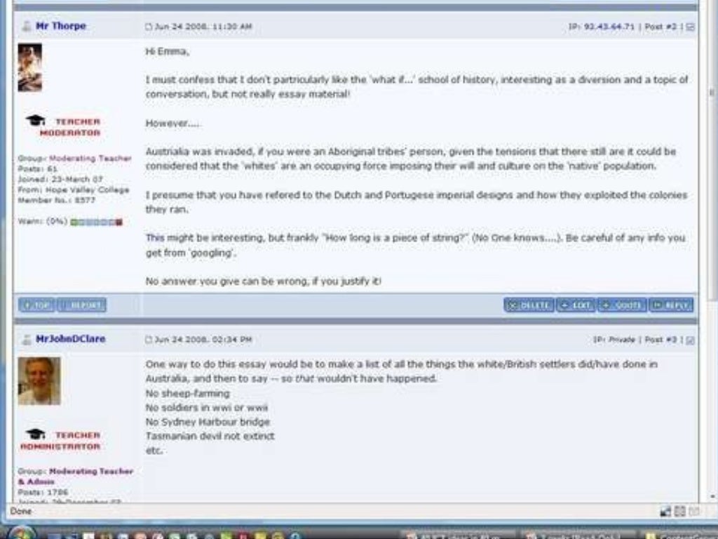 Online discussion forums