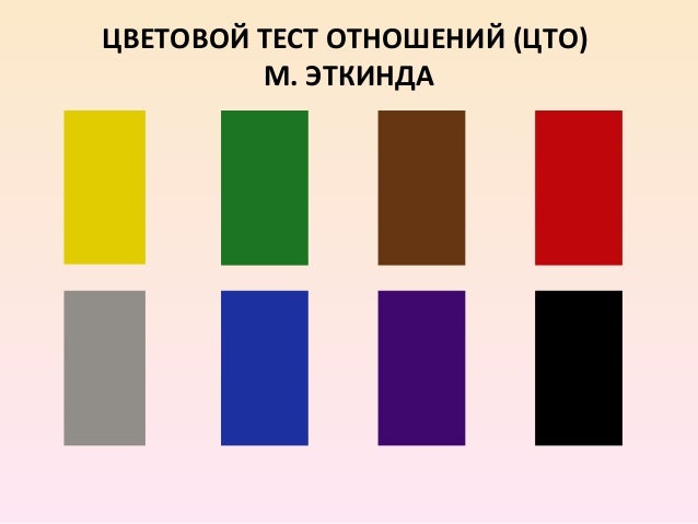 Тест цветового отношения эткинда Тест цветового отношения эткинда