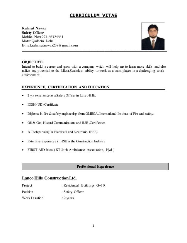 College admission officer resume india