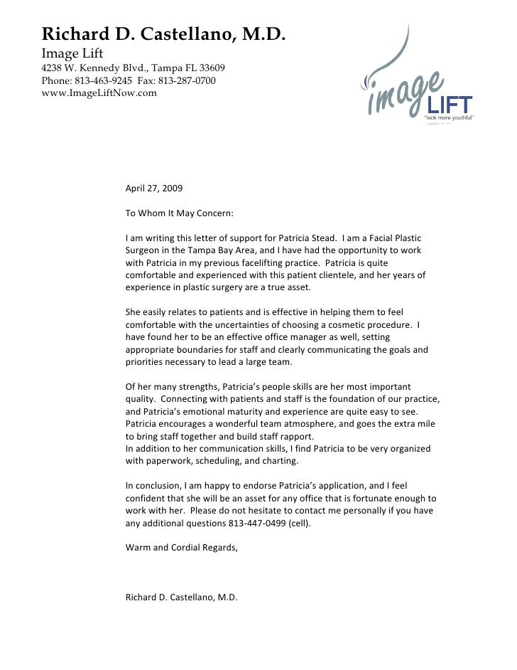Surgery Recommendation Letter Surgery Recommendation Letter