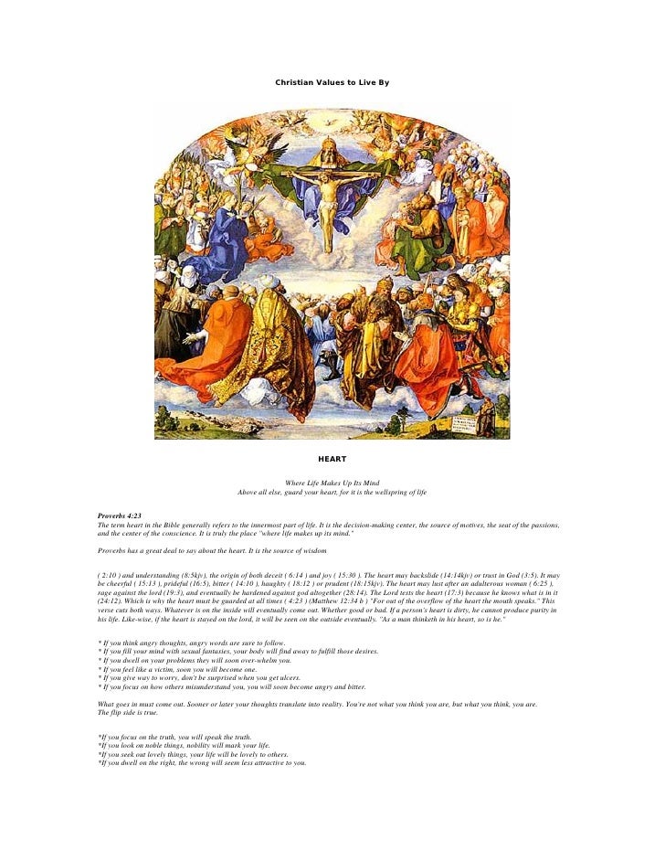 Christian Values to Live By