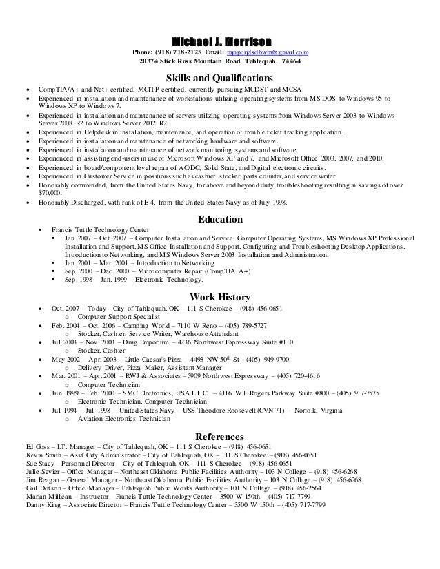 Pizza hut resume