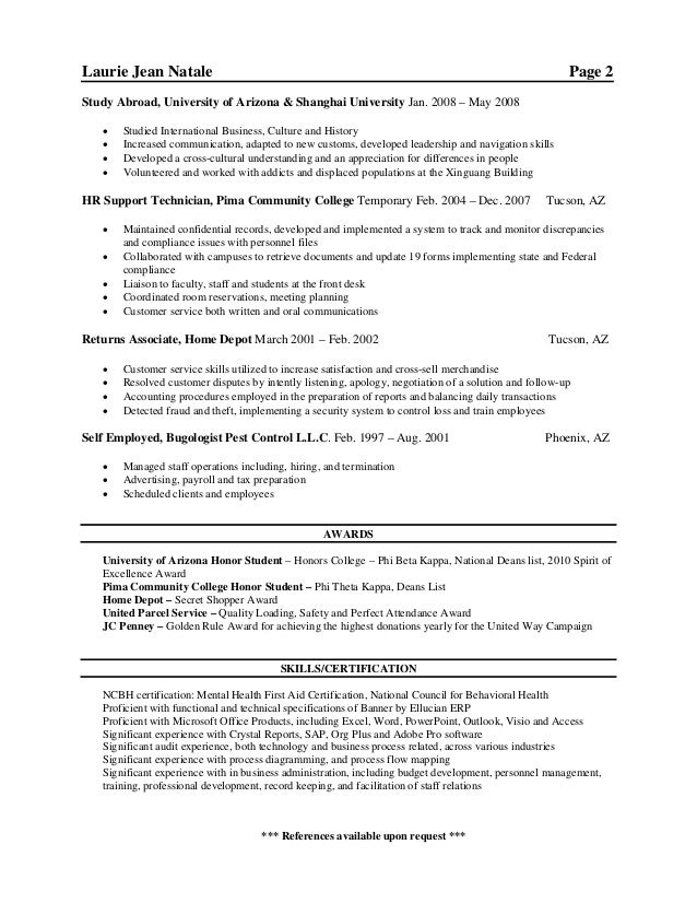 study abroad resumes