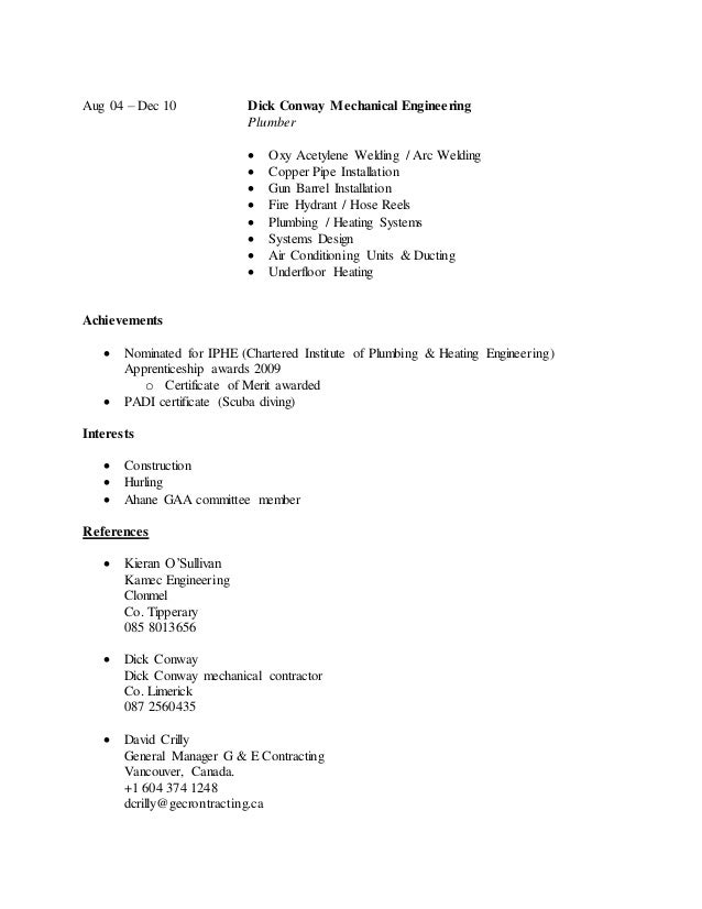 cv plumbing