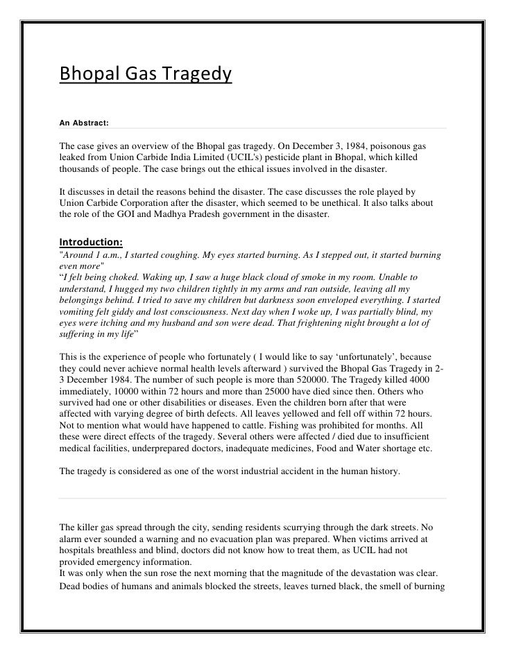 tragedy essay