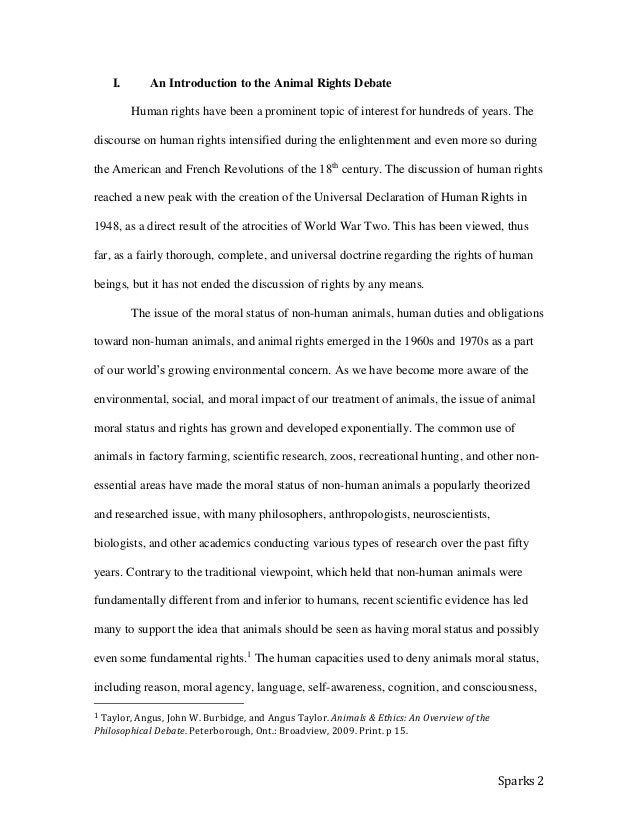 Against Animal Rights Essay Conclusion