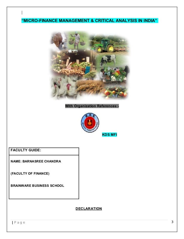 Phd thesis microfinance