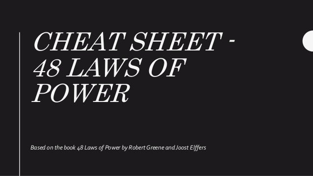 the 48 laws of power list