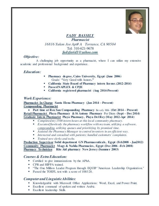 pharmacist career objective