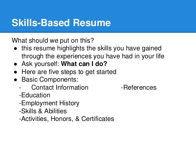 what skills do you put on a resumes