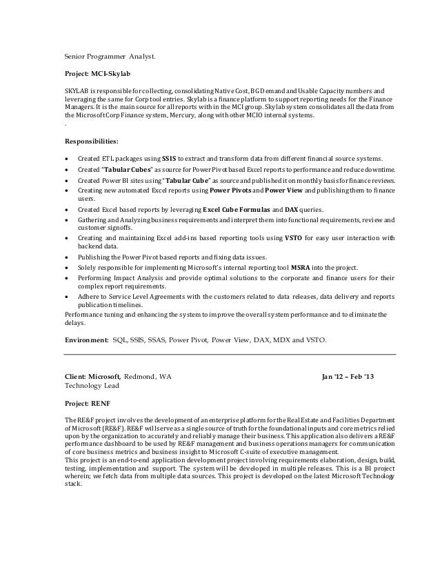 asp programmer resume