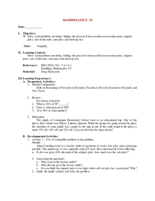 4th grading mathematics vi