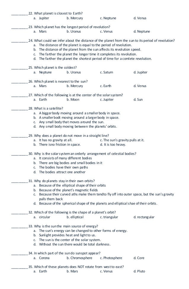 Science essay questions