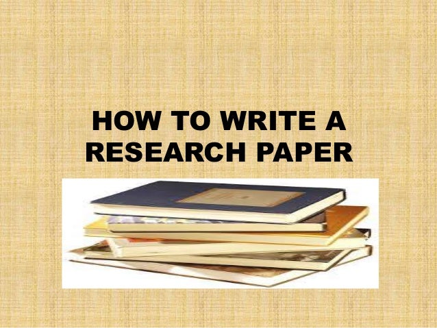 who to write a research paper