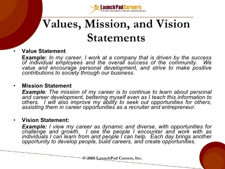 personal mission statement samples