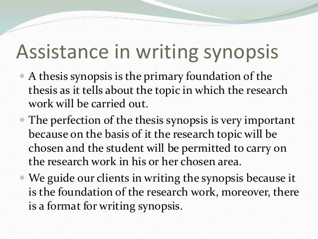 sample synopsis for dissertation Coroflot