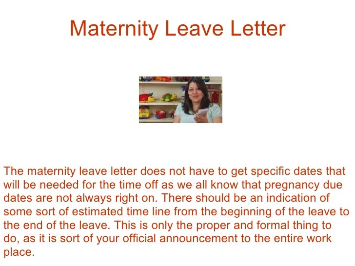 simple maternity leave letter