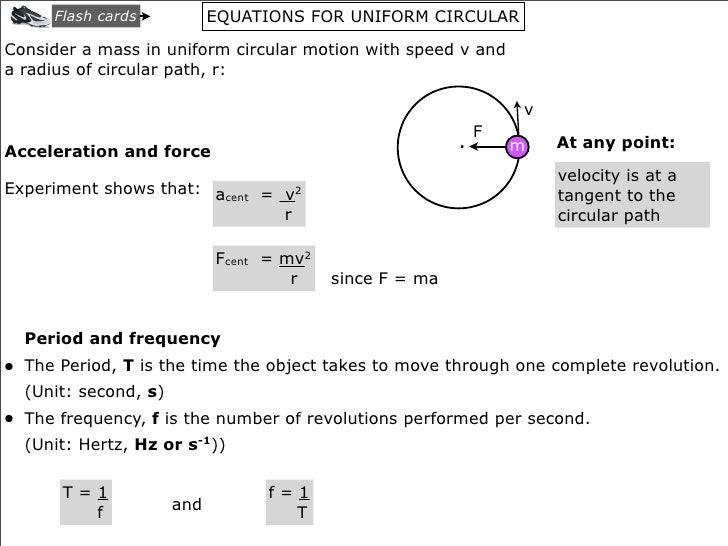 Uniform Circular Motion Equation 59