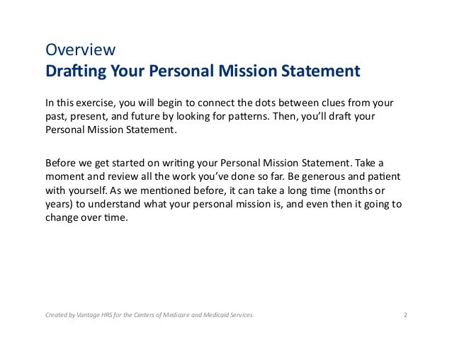 Personal mission statement how to write