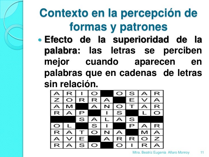 percepcion de patrones visuales