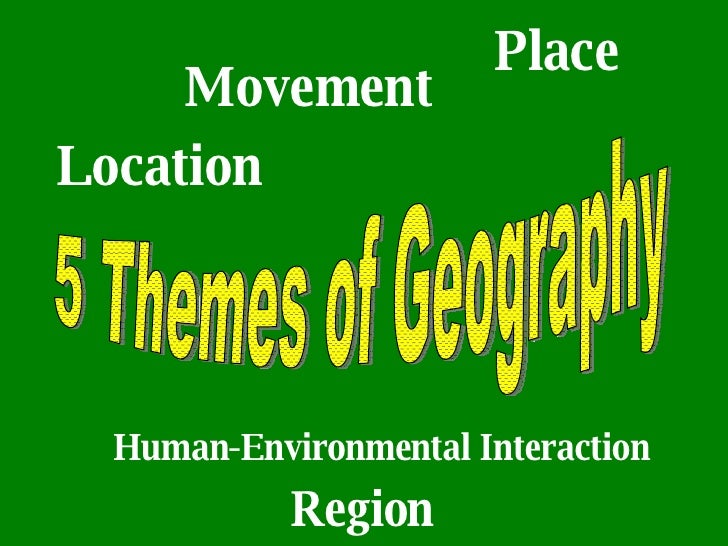what are the five themes of geography