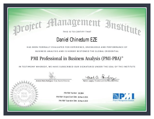 PMI-PBA인증시험대비 공부문제