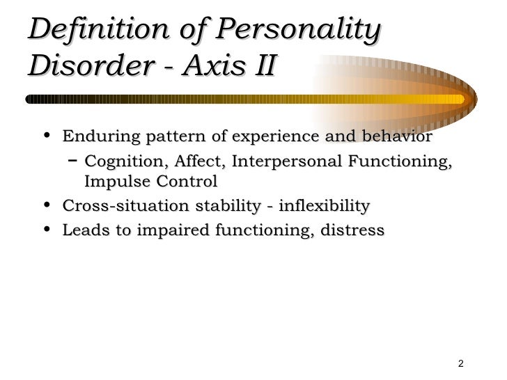 Personality Disorders
