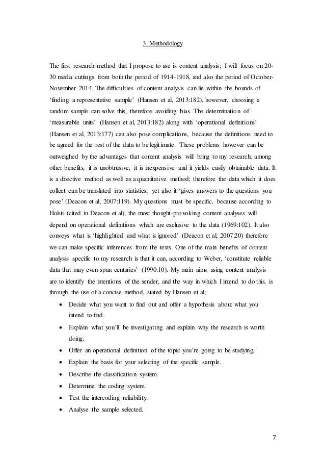 Media analysis dissertation