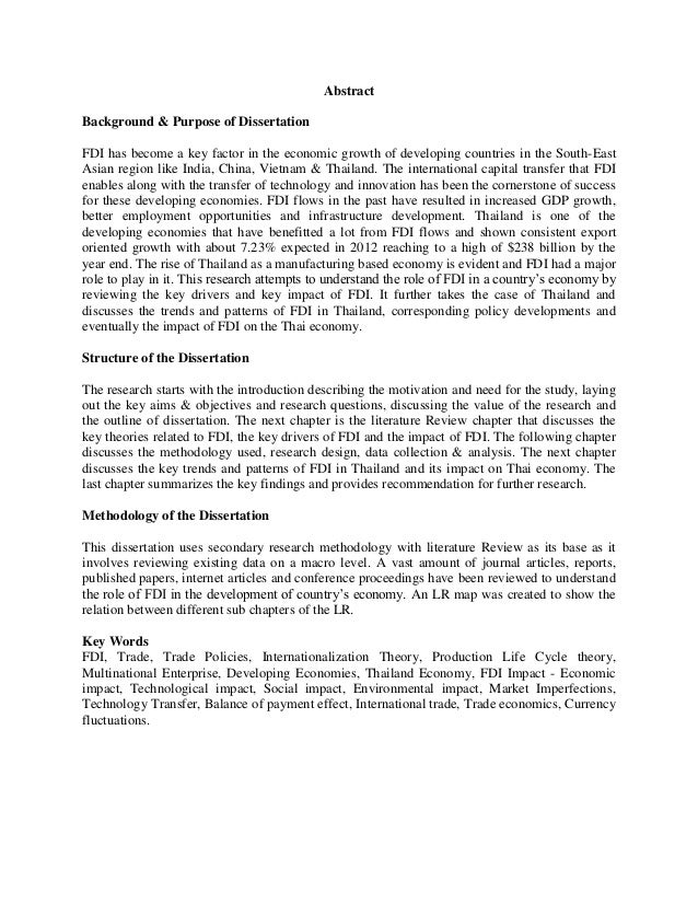 Dissertation abstracts economics