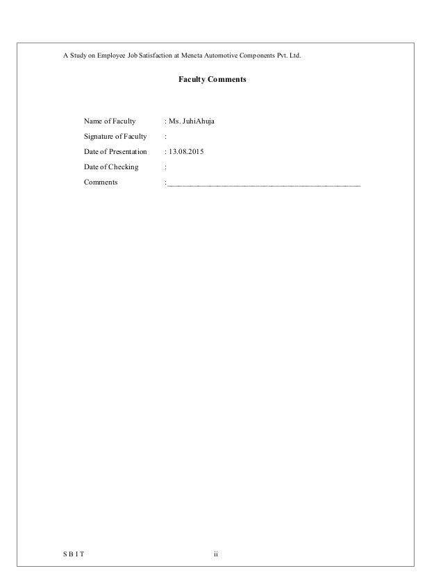 Job satisfaction essay